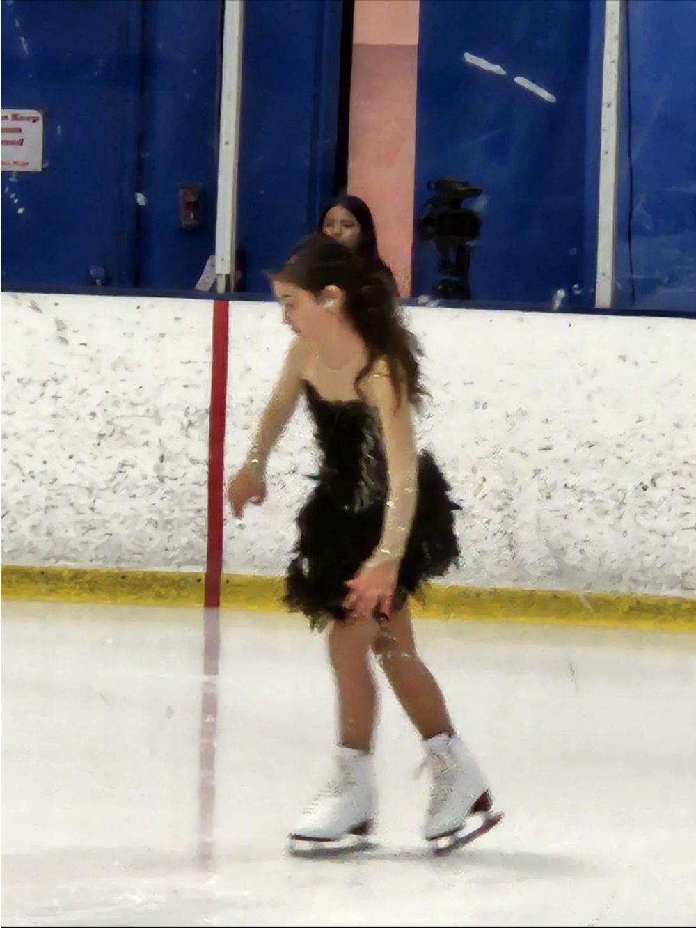 Source Unknown Black Sparkle Kids Figure Skating Dress